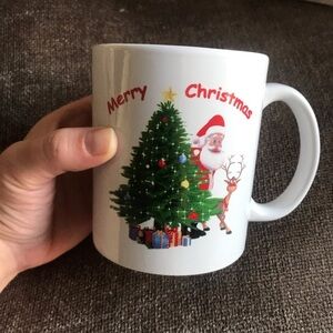 NWOT Merry Christmas Mug (Santa, Tree)
